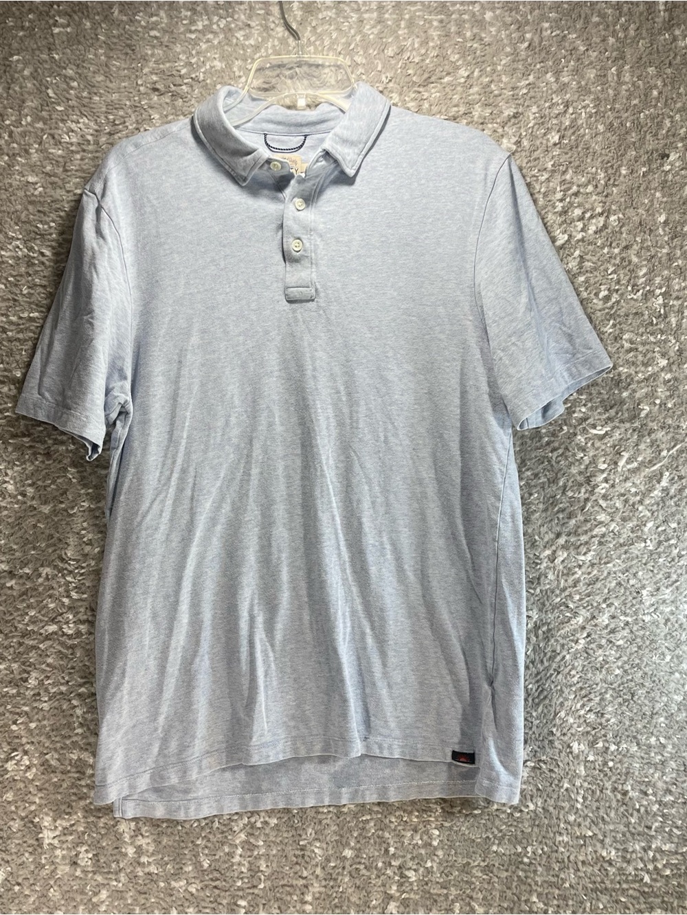 Faherty Polo Shirt Mens Medium Blue Movement Stretch Golf Casual Soft